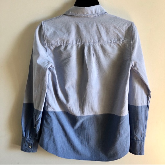 Jcrew blue colorblock boy oxford shirt - Picture 5 of 7